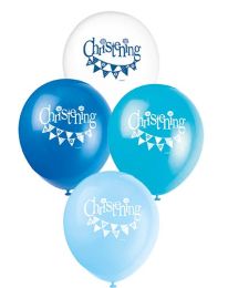 12" Christening Blue Balloons 8CT.