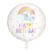 Rainbow Unicorn Happy Birthday 18" Foil Balloon 