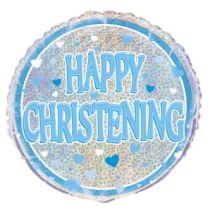 Happy Christening Blue - 18" Foil Balloon