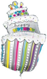 Happy Birthday Cake 40in  Foil Balloon