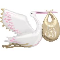 Stork It's a Girl 62" Foil Balloon