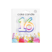 Age 16 Multicolour Candle 1pc