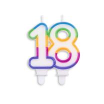 Age 18 Multicolour Candle 1pc
