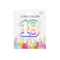 Age 18 Multicolour Candle 1pc
