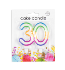 Age 30 Multicolour Candle 1pc