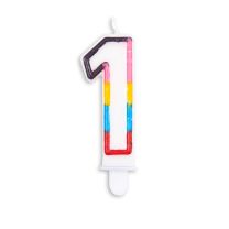Numeral 1 Multicolour Candle (Box of 12)
