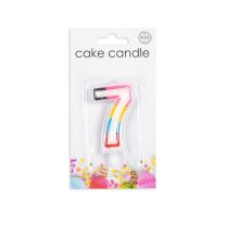 Numeral 7 Multicolour Candle (Box of 12)