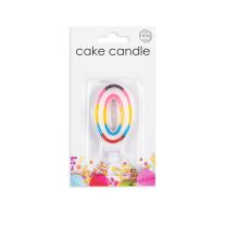 Numeral 0 Multicolour Candle (Box of 12)