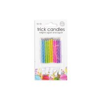 10 Cake trick candles multicolour 12ct