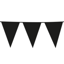 Black Giant Flag Banner Bunting PE 10M 