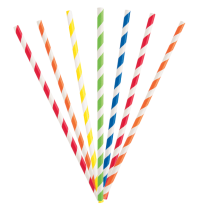 Colourful Paper Straws 40ct 