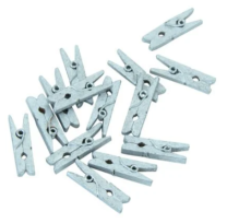 Mini Pegs Wood Silver 24ct