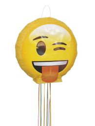 3D Pull Pi&ntilde;ata - emoji Wink - 16"H x 16"W