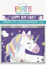 Unicorn Party Happy Birthday Foil Banner 