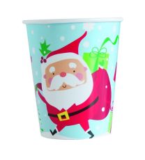 Colourful Santa 9oz Cup 8ct