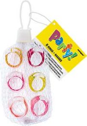 6 Trendy Rings Net Bag - Assorted Designs - Box of 75