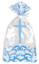 Fancy Blue Cross Cello Bags 20ct