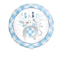 Blue Baby Elephant 18" Foil Balloon