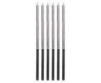 Extra Tall Candles Silver & Black 6ct