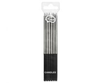 Extra Tall Candles Silver & Black 6ct
