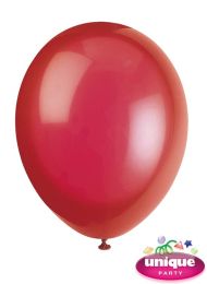 Unique 12" Scarlet Red Crystal Latex Balloons 10 CT.
