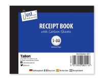 Receipt Books Half Size 80 Set - Box of 12
