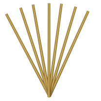 Unique Gold Paper Straws 10ct