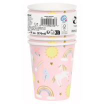 Dainty Unicorn Party Paper Cups 9oz 8ct