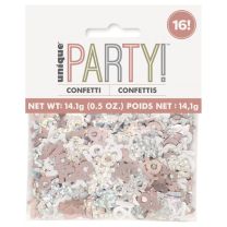 Rose Gold Glitz Foil Age 16 Confetti 0.5 oz