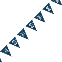Blue/Silver Glitz Foil Prism Age 30 Flag Banner 9FT