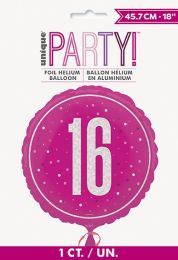 Pink/Silver Glitz 18