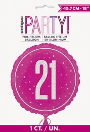 Pink/Silver Glitz 18