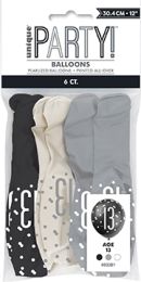 Black/Silver Glitz 12