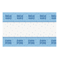 Blue/Silver Glitz Plastic Tablecover 54