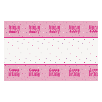 Pink/Silver Glitz Plastic Tablecover 54