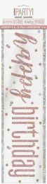 Rose Gold Glitz Happy Birthday Foil Banner 9ft