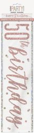 Rose Gold Glitz Age 50 Happy Birthday Foil Banner 9ft