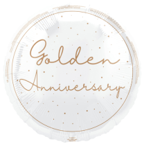 Golden 50th Anniversary 18" Foil Balloon