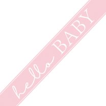 Hello Baby Pink Banner 9ft