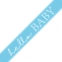 Hello Baby Baby Blue Banner 9ft.