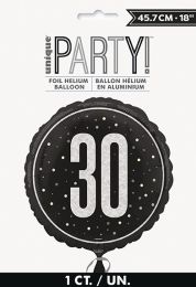 Black/Silver Glitz 18