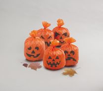 Hanging Pumpkin Halloween Leaf Bags 20ct
