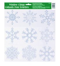 Glitter Snowflake Window Cling 