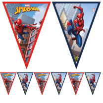 Spiderman Crime Fighter Paper Triangle Flag Banner 1ct