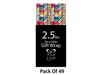 Generic Gift Wrap 2.5M (Pack Of 49)