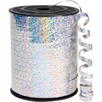 Silver 5mm x 500yds Holographic Curling Ribbon