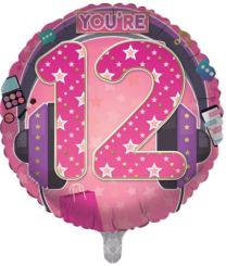 Age 12 Birthday Girl 18" Foil Balloon