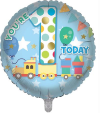 Age 1 Birthday Boy 18" Foil Balloon