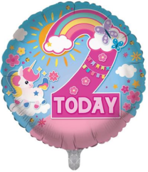 Age 2 Birthday Girl 18" Foil Balloon