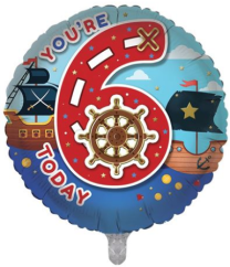 Age 6 Birthday Boy 18" Foil Balloon